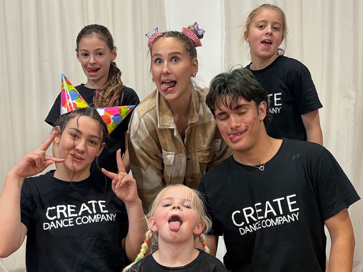 Kids and instructors having fun